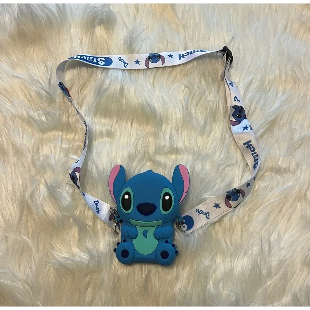 Disney Stitch Purse Adjustable Straps Crossbody Silicone